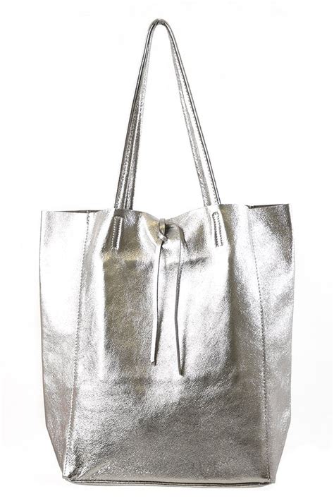 silver metallic leather fabric|silver metallic leather tote bag.